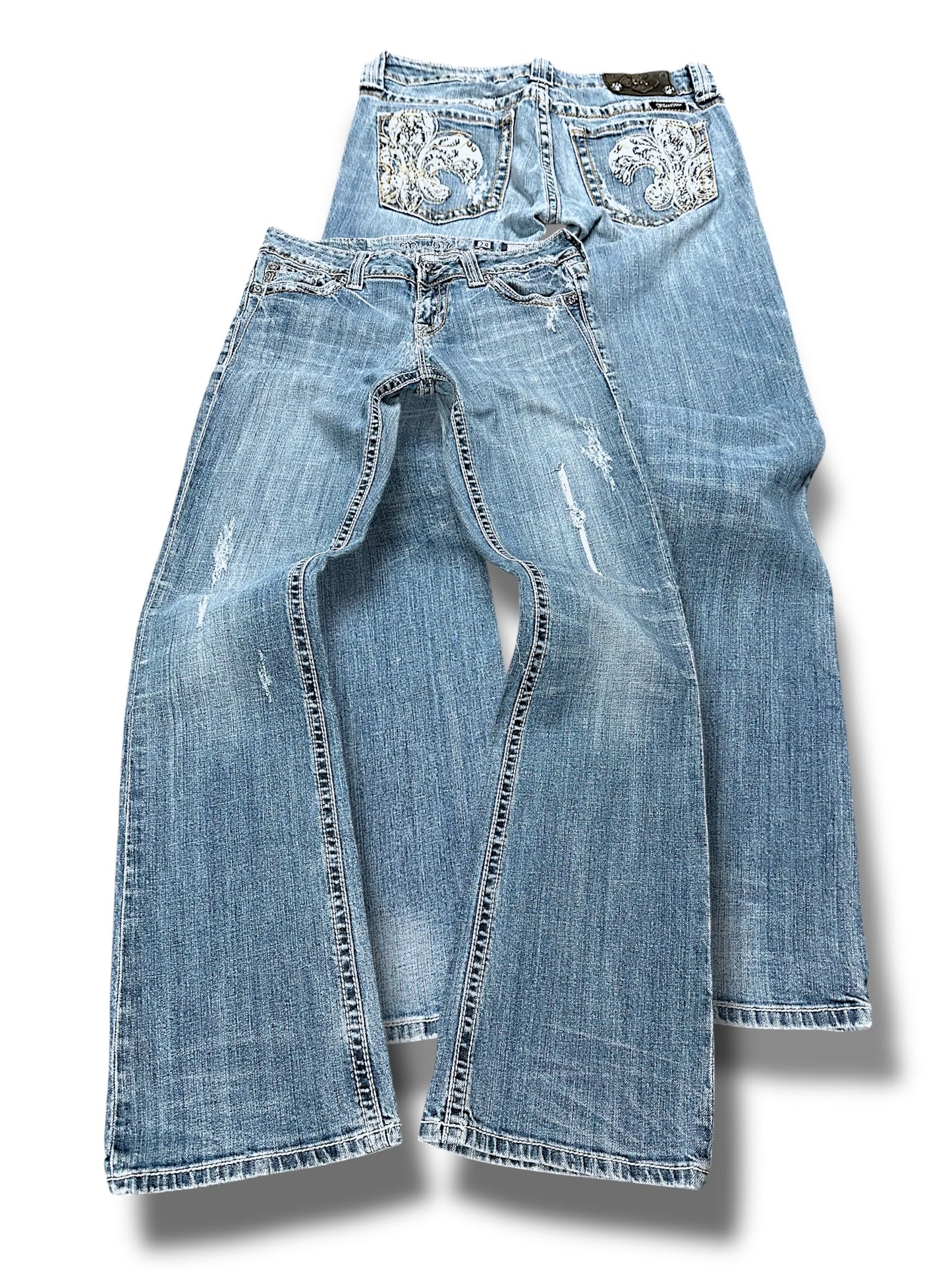 Vintage Miss Me y2k Low Waist Bootcut Damenjeans (M)