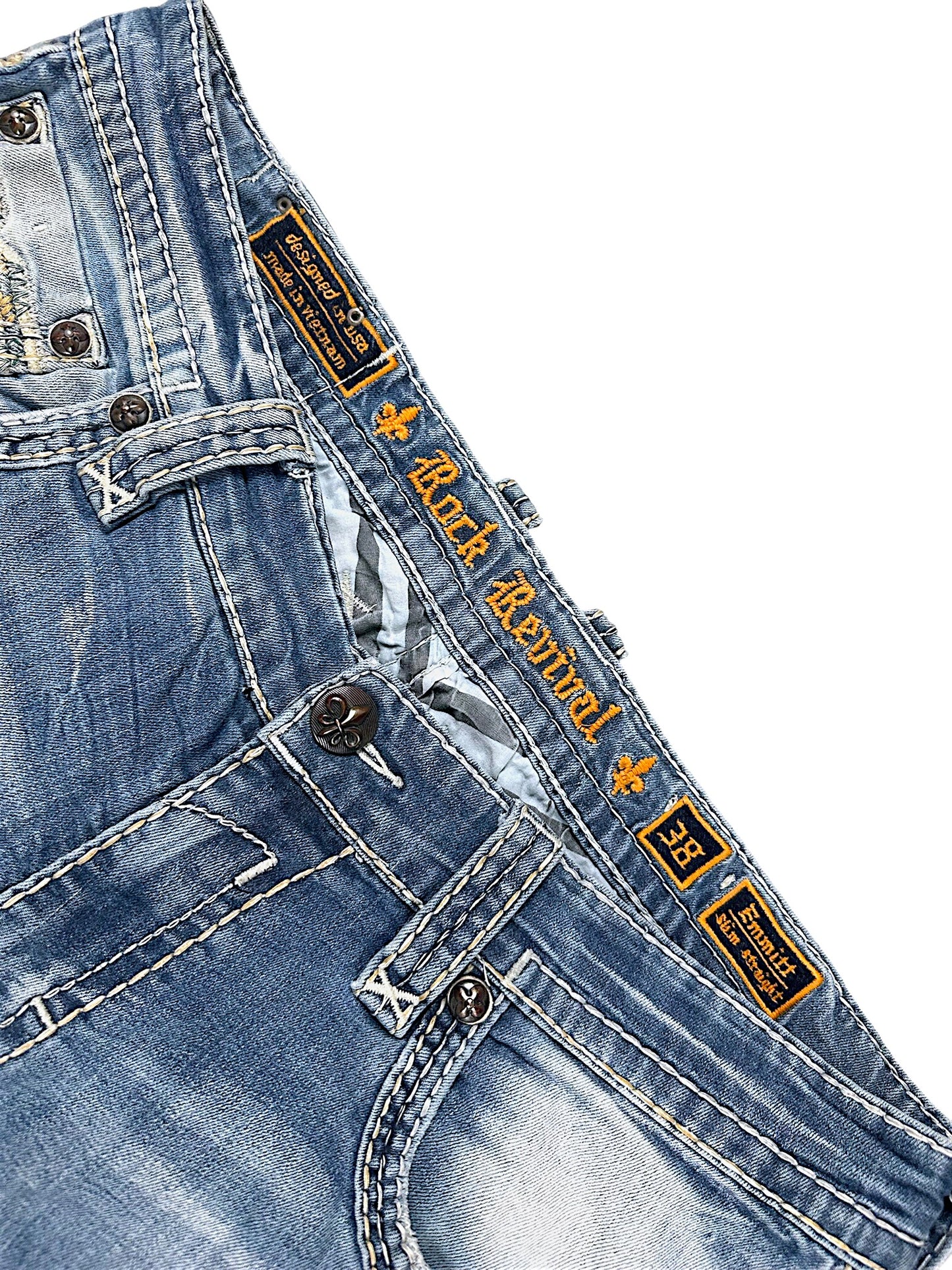 Vintage Rock Revival Y2K Baggy Jeans (L)