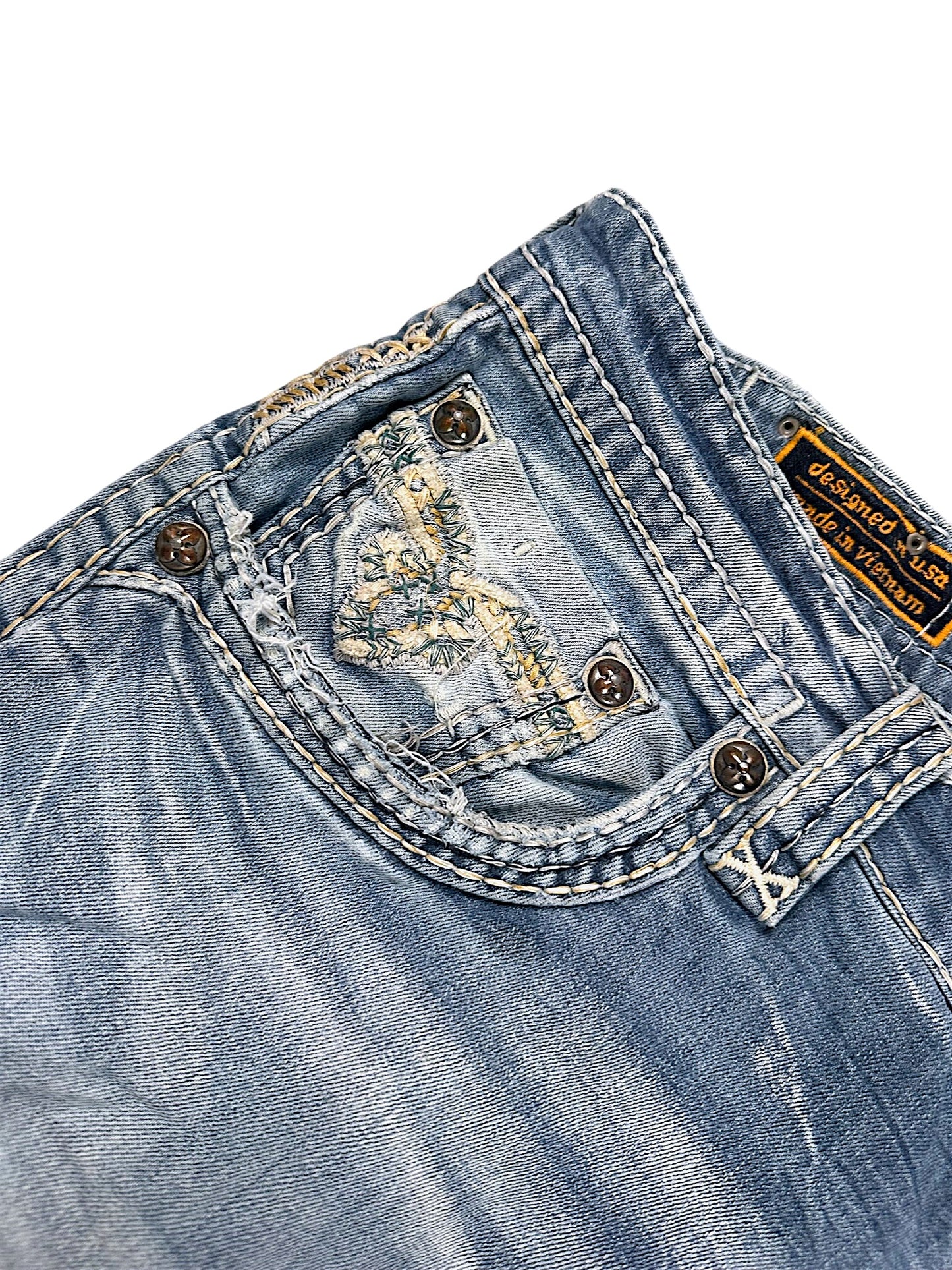 Vintage Rock Revival Y2K Baggy Jeans (L)