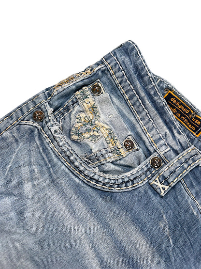 Vintage Rock Revival Y2K Baggy Jeans (L)