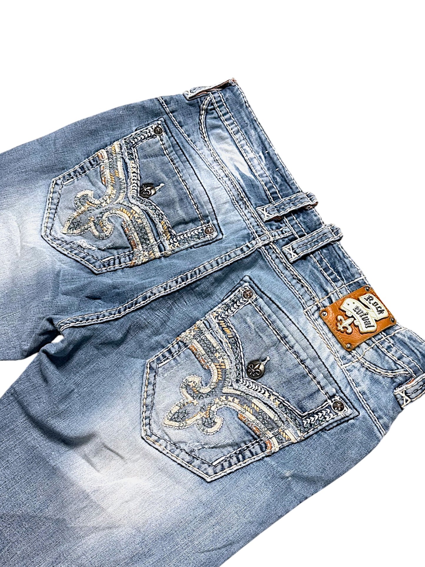 Vintage Rock Revival Y2K Baggy Jeans (L)