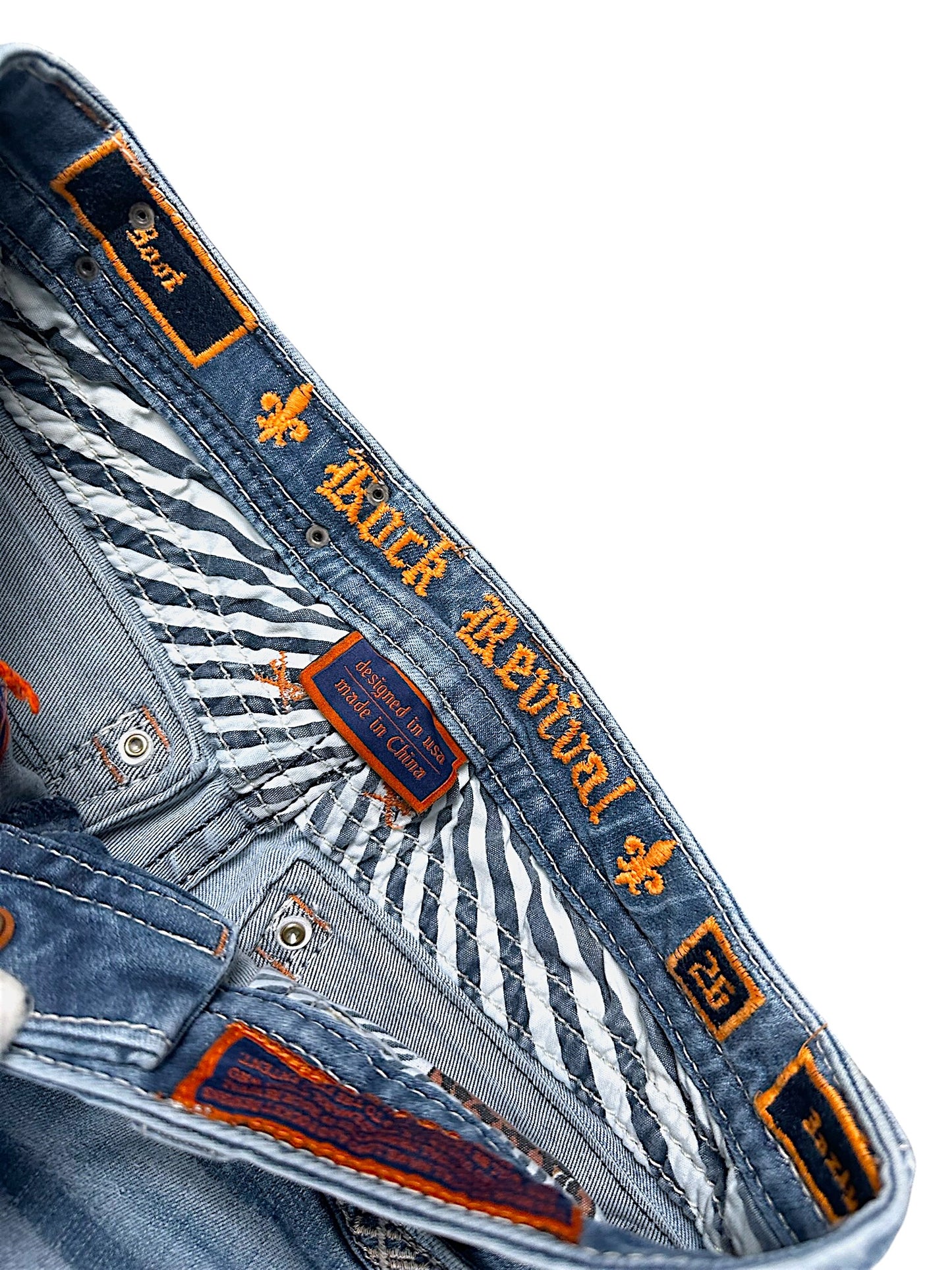 Vintage Rock Revival Y2K Low Waist Bootcut Damenjeans (S)
