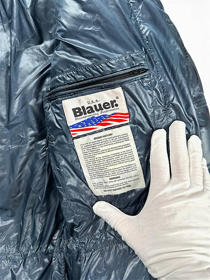Vintage Blauer Y2K Pufferjacke (M) – Detailaufnahme 7