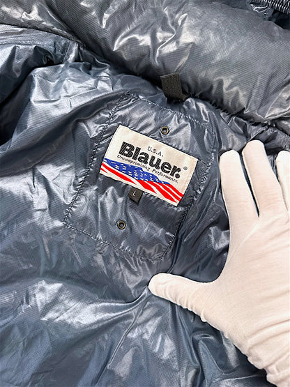 Vintage Blauer Y2K Pufferjacke (M) – Detailaufnahme 6