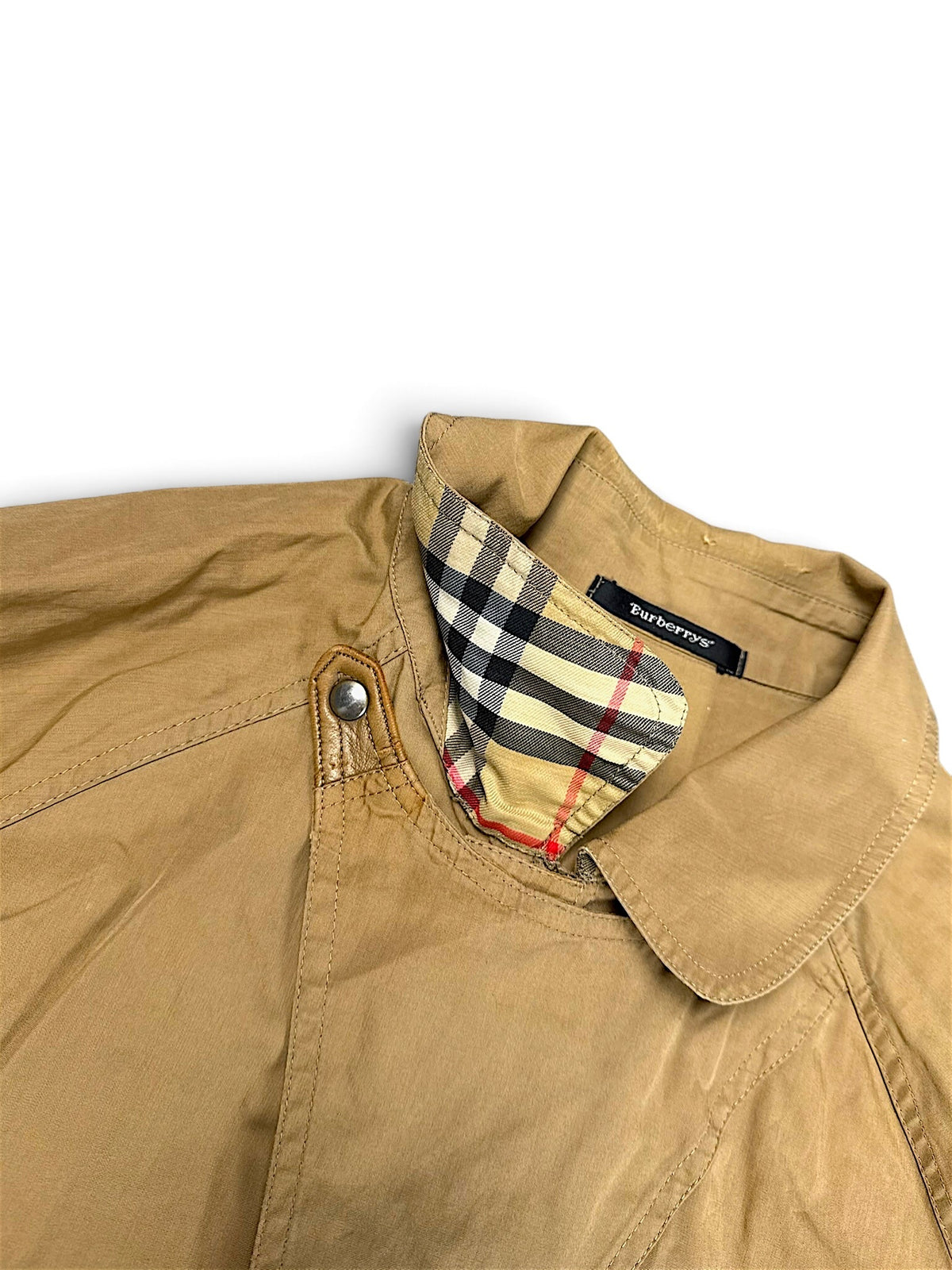 Vintage Burberry Y2K Harrington Jacke (M) – Detailaufnahme 2