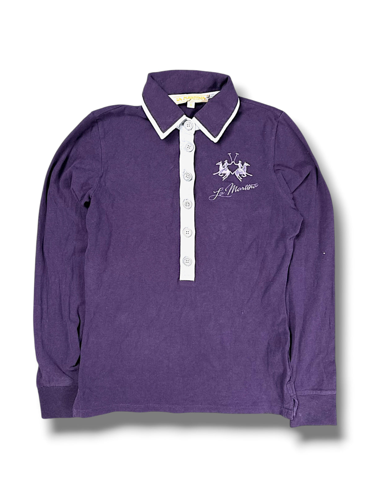Vintage La Martina Langarm-Polo (S) – Vorderansicht