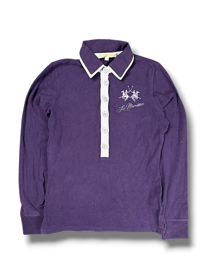 Vintage La Martina Langarm-Polo (S) – Vorderansicht