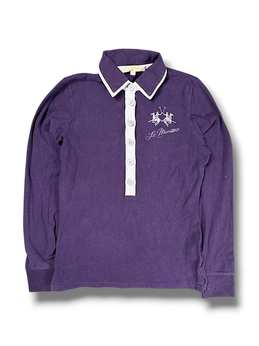 Vintage La Martina Langarm-Polo (S) – Vorderansicht