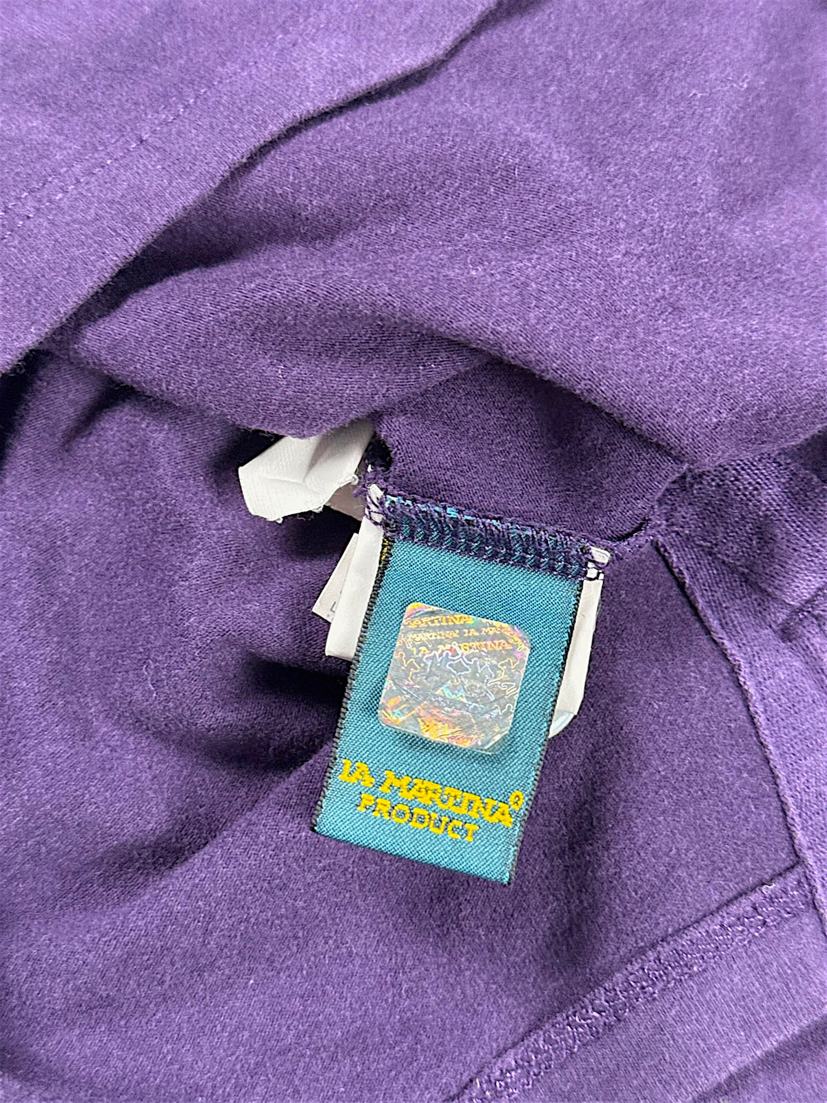 Vintage La Martina Langarm-Polo (S) – Detailaufnahme 3