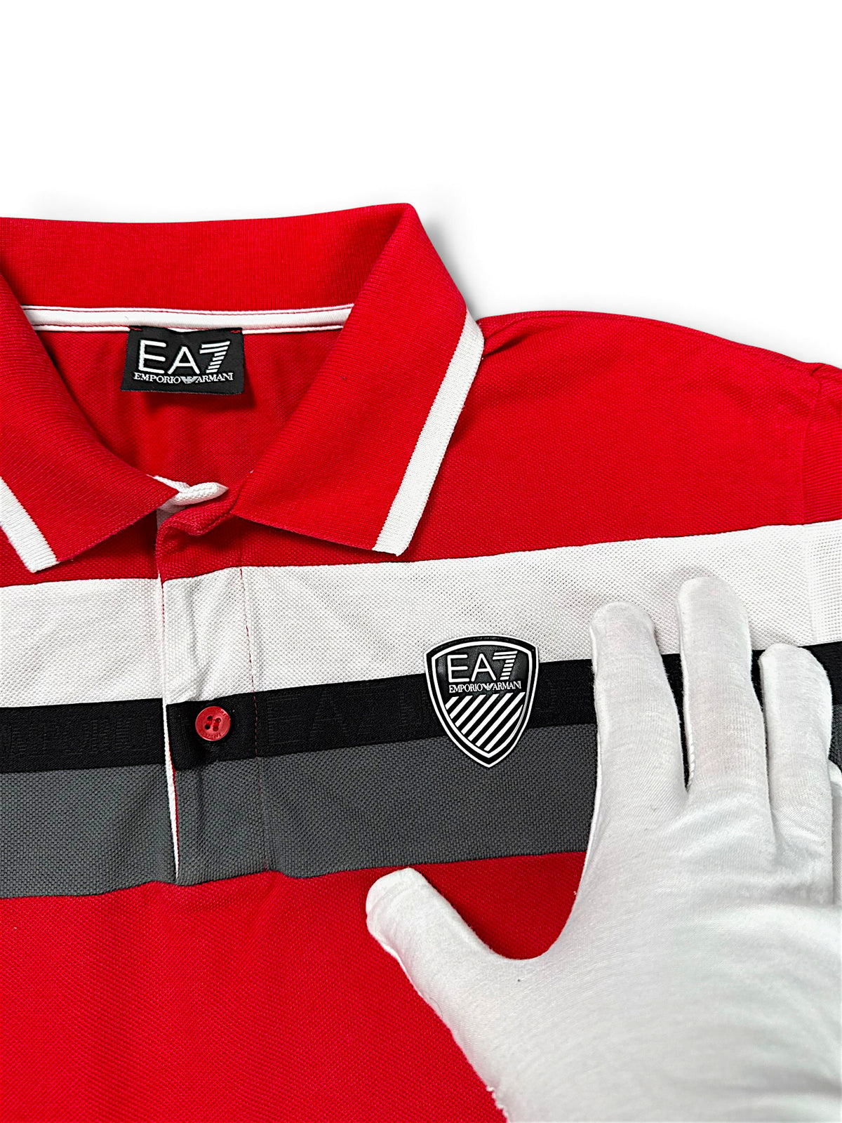 Vintage EA7 Emporio Armani Polo (XL) – Detailaufnahme 1
