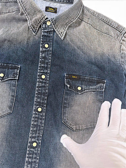 Vintage Lee Y2K Jeanshemd (L) – Detailaufnahme 1
