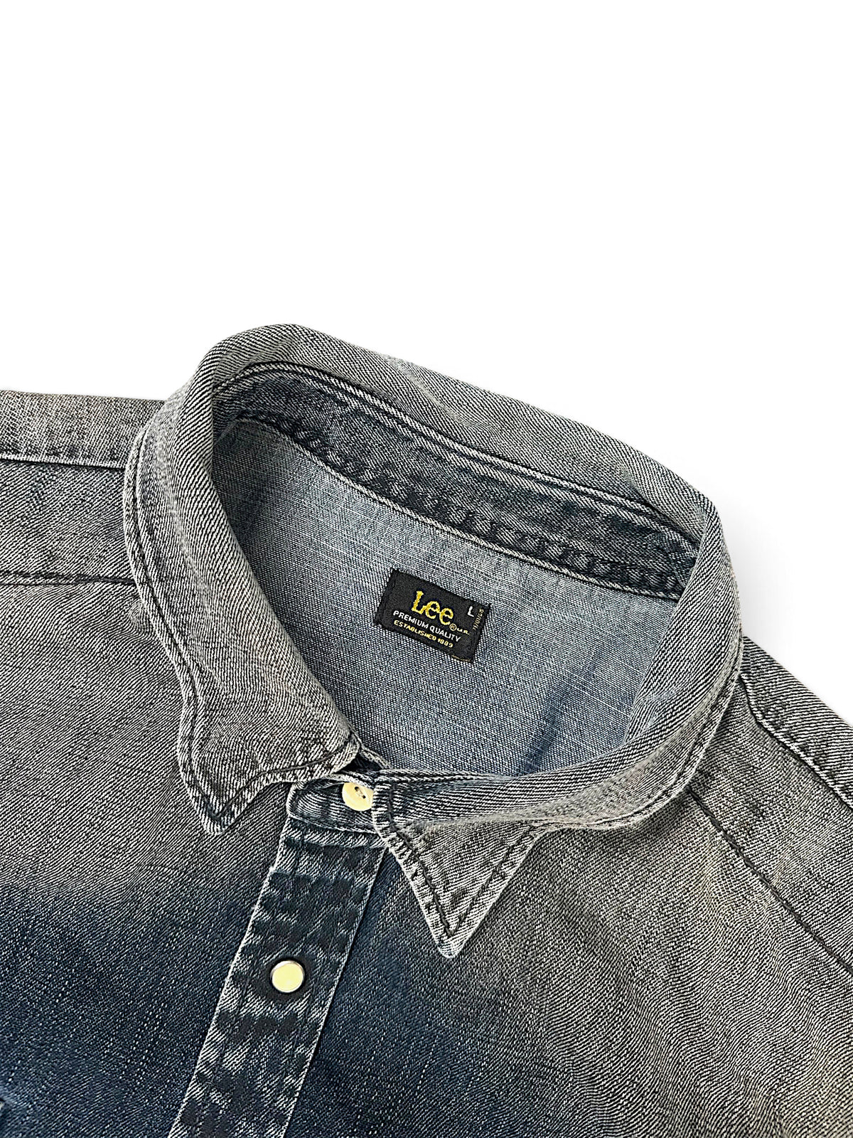 Vintage Lee Y2K Jeanshemd (L) – Detailaufnahme 3