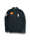 Vintage Ralph Lauren Y2K „Spain“ Langarm-Polo (M) – Vorderansicht