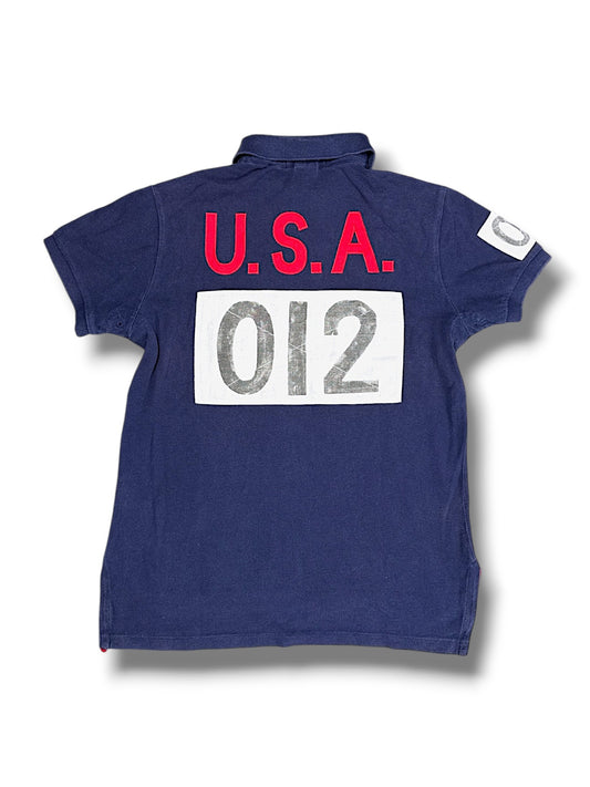 Vintage Ralph Lauren Y2K „USA“ Polo (S) – Rückansicht