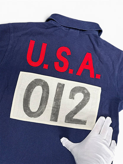Vintage Ralph Lauren Y2K „USA“ Polo (S) – Detailaufnahme 3