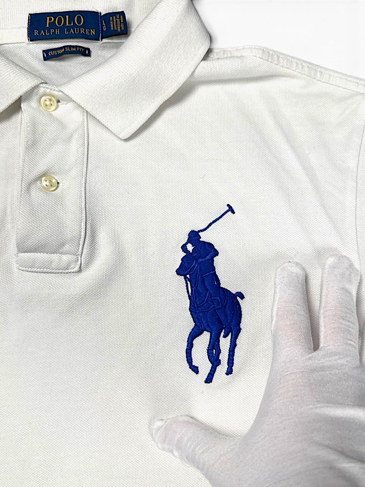 Vintage Ralph Lauren „Big Pony“ Polo (L) – Detailaufnahme 1