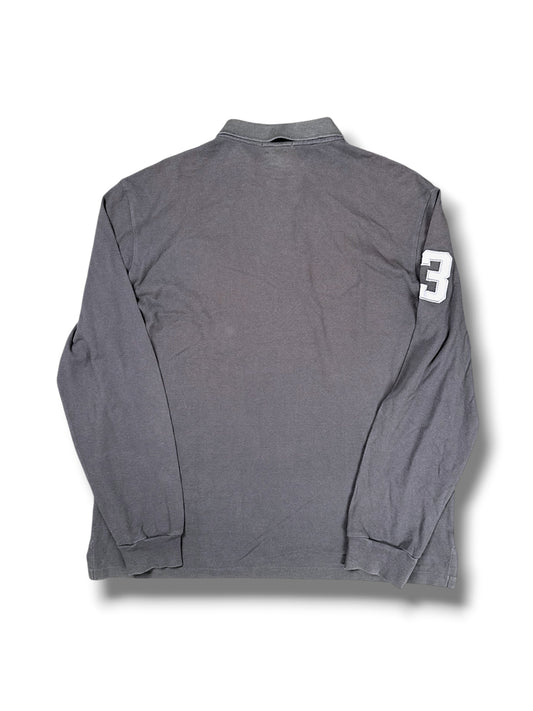 Vintage Ralph Lauren Big Pony Langarm-Polo (L) – Rückansicht