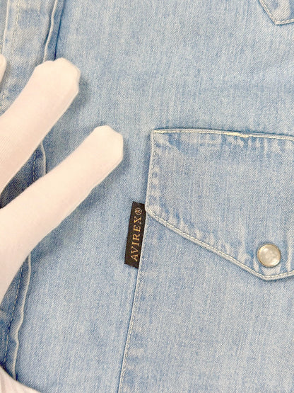 Vintage Avirex Jeanshemd (XL) – Detailaufnahme 1