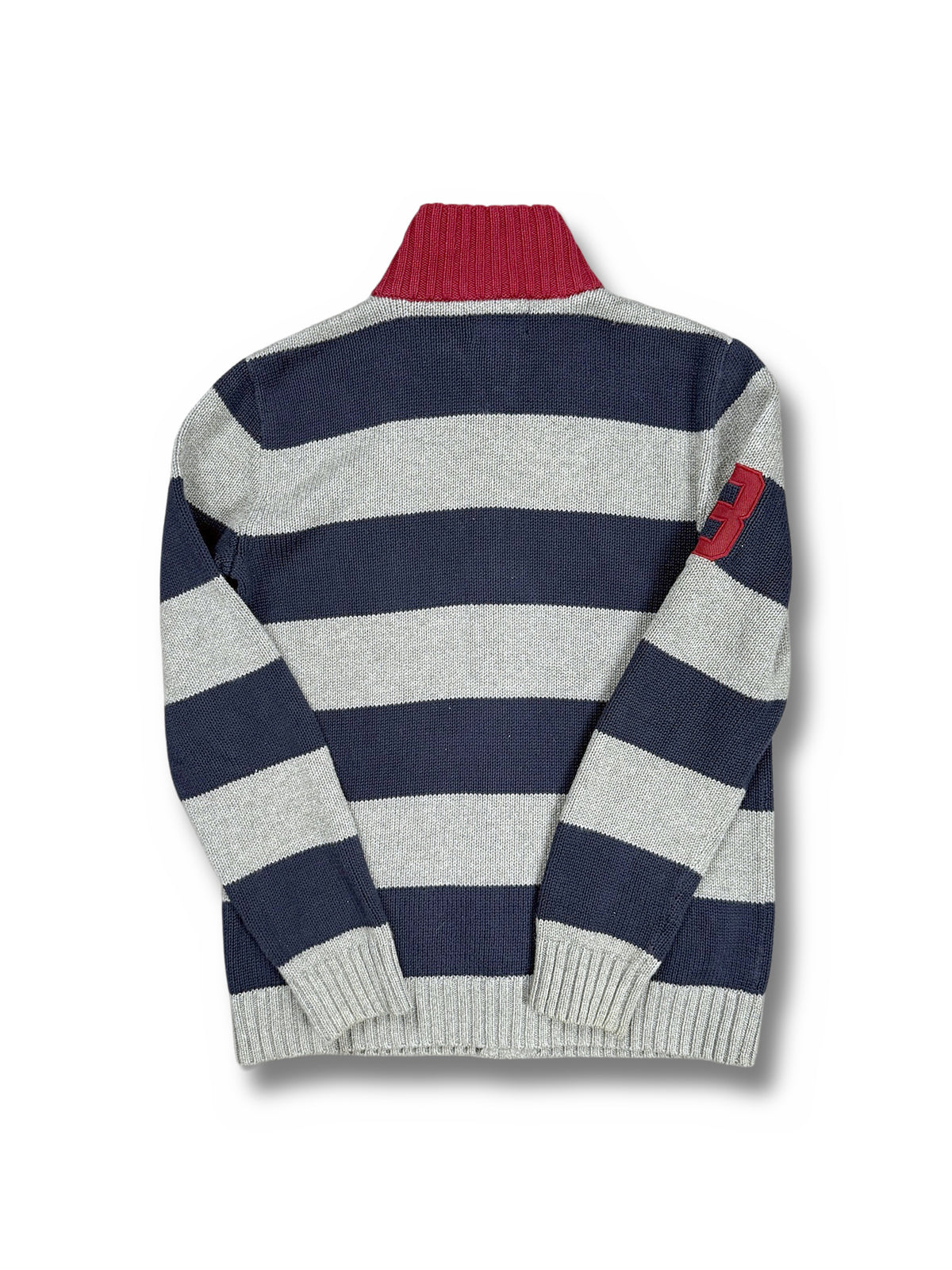 Vintage Ralph Lauren „Big Pony“ Pullover mit Kragen (M) – Rückansicht