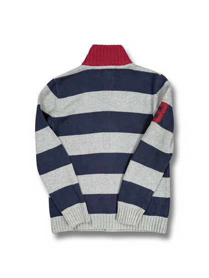 Vintage Ralph Lauren „Big Pony“ Pullover mit Kragen (M) – Rückansicht