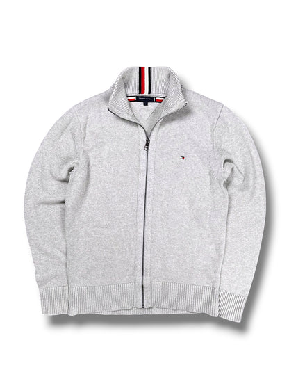 Vintage Tommy Hilfiger Zip-Pullover (L) – Vorderansicht