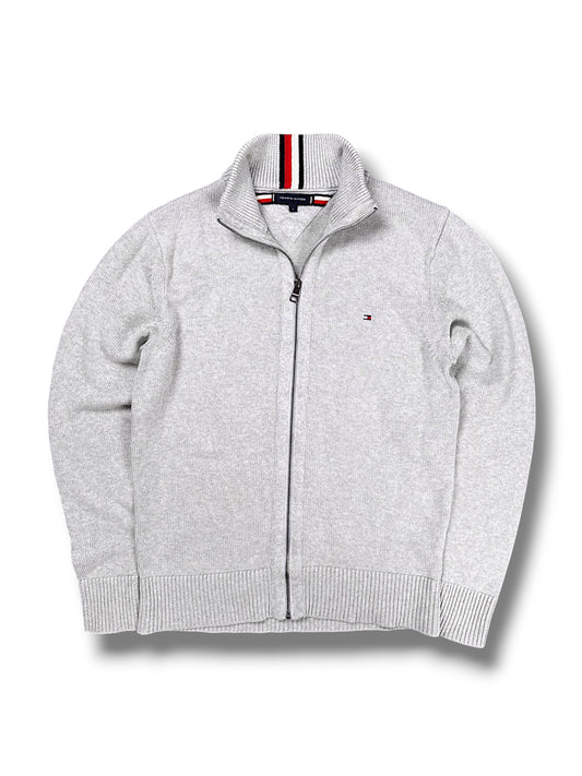 Vintage Tommy Hilfiger Zip-Pullover (L) – Vorderansicht