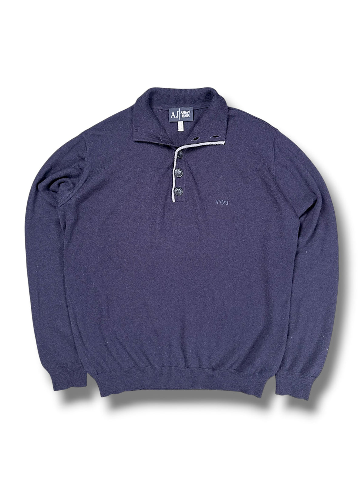 Vintage Armani Y2K Wollpullover (M) – Vorderansicht