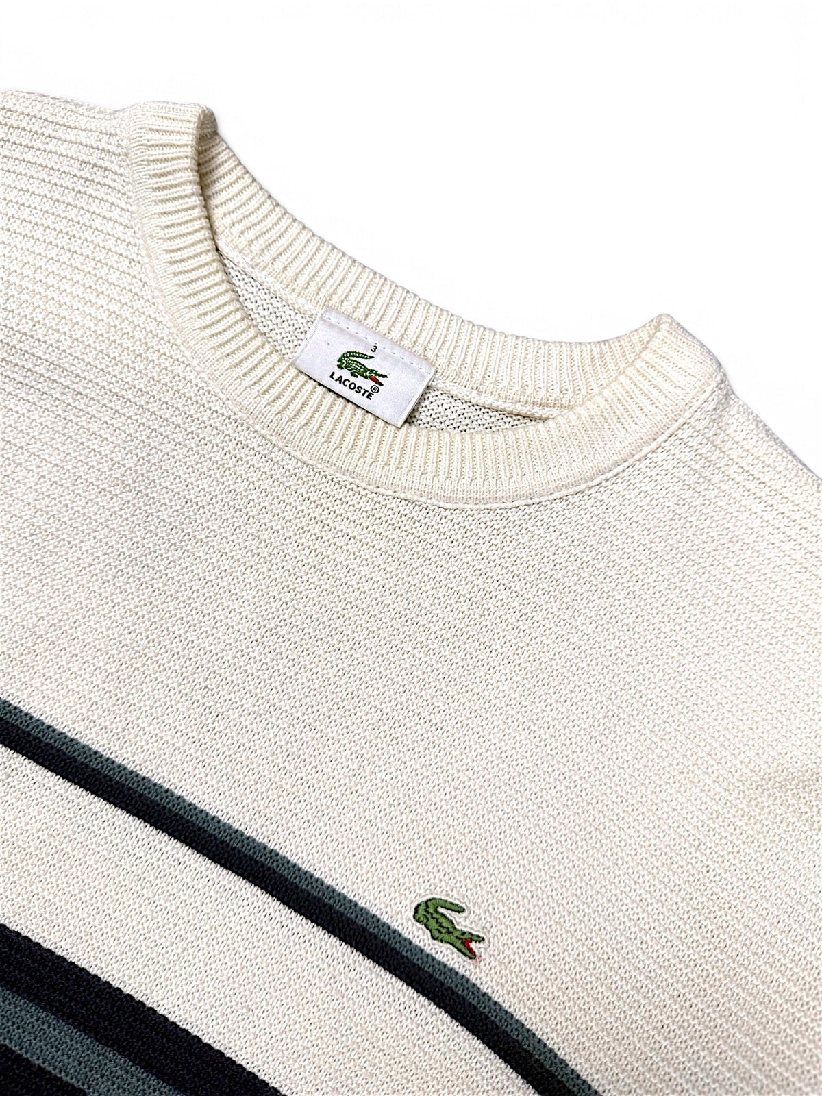 Vintage Lacoste Y2K Strickpullover (S) – Detailaufnahme 2