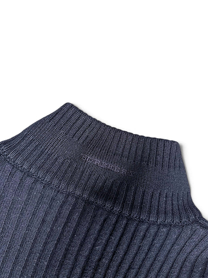 Vintage Burberry Y2K Strickpullover mit Kragen (S) – Detailaufnahme 2